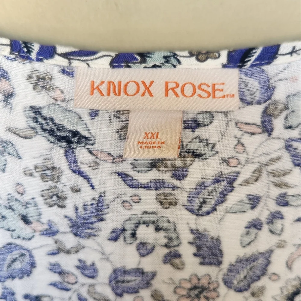 Knox Rose Floral Blue and White Women's Dress - Picture 2 of 5